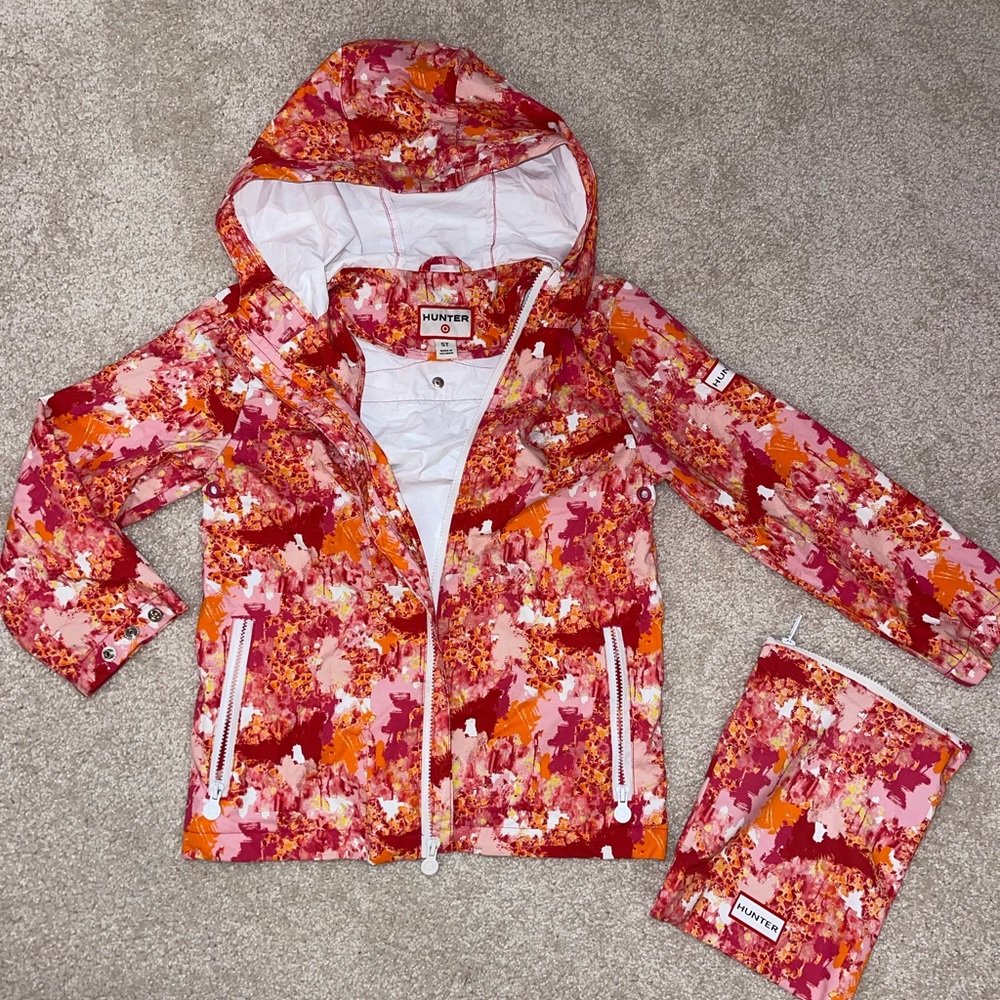 Hunter for Target pink and orange camo rain jacket